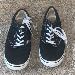 Black Vans with White Laces